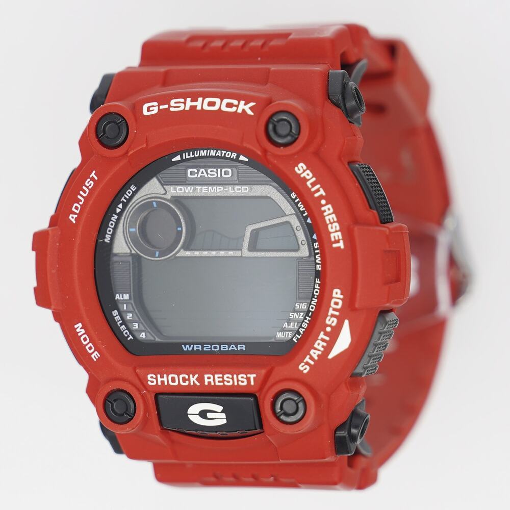 Casio G-Shock G-7900A-4 Rescue Red Digital Watch Tide Moon 200M Needs Battery
